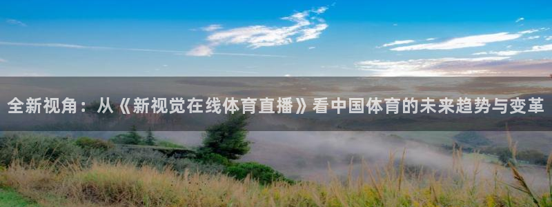 全新视角：从《新视觉在线体育直播》看中国体育的未来趋势与变革